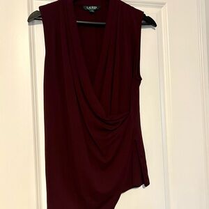 Ralph Lauren Deep Burgundy Blouse